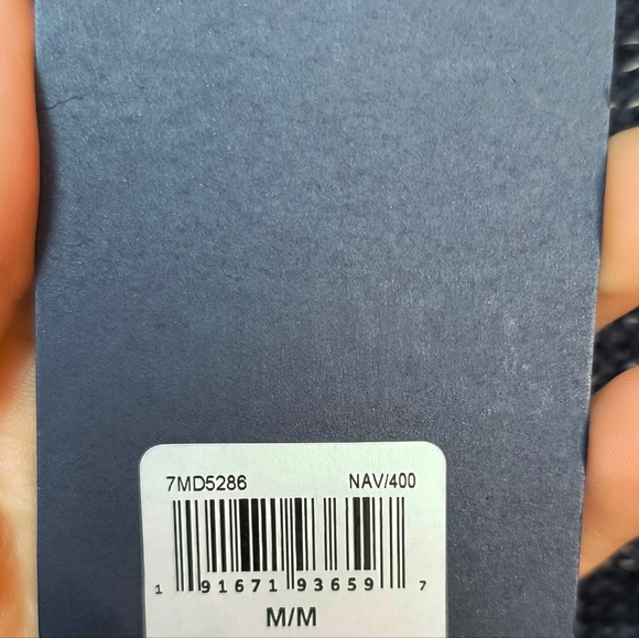 Lucky Brand Men's Quarter Zip Chunky Knit Neck Jumper Sweater Blue Medium Preppy - Picture 6 of 10